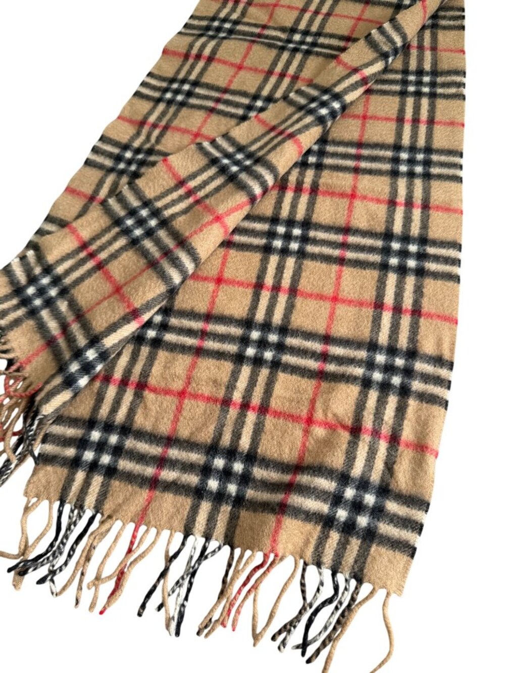 BURBERRYS Vintage Cashmere Plaid Blend Scarf